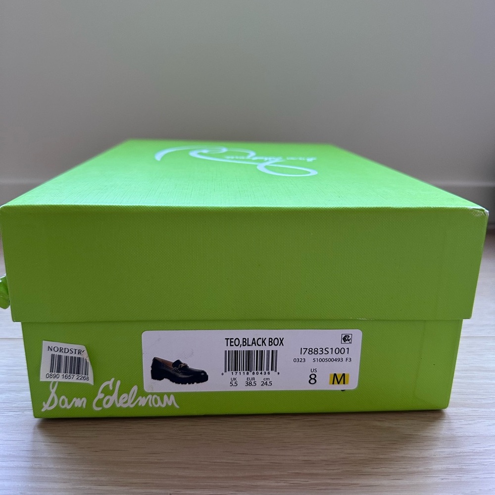 Sam Edelman Teo black lug sole loafers size 8 - Picture 5 of 6